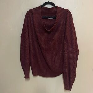 Maroon oversized sweater.